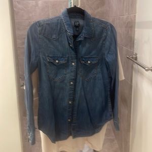 Denim button up shirt